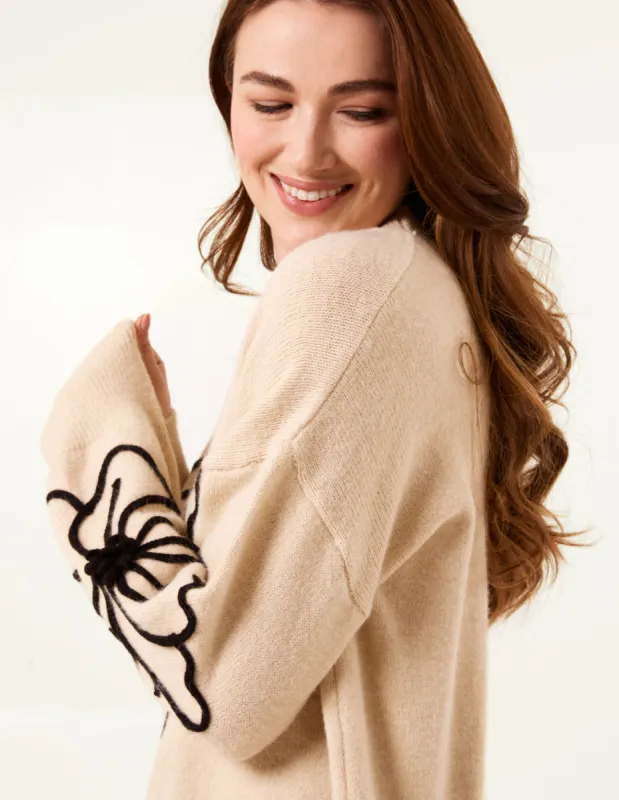 Large Flower Embroidery Jumper sold by Blue Vanilla
