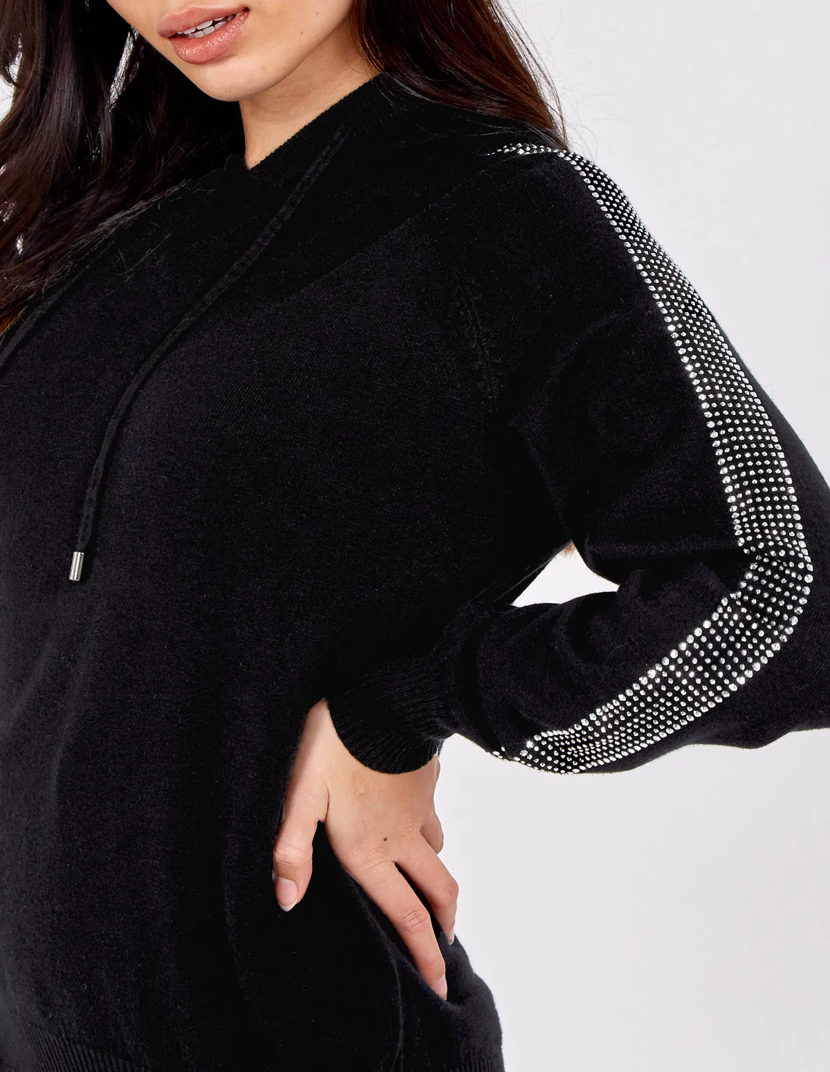 Diamante Detail Sleeve Hoodie sold by Blue Vanilla product image thumbnail 2