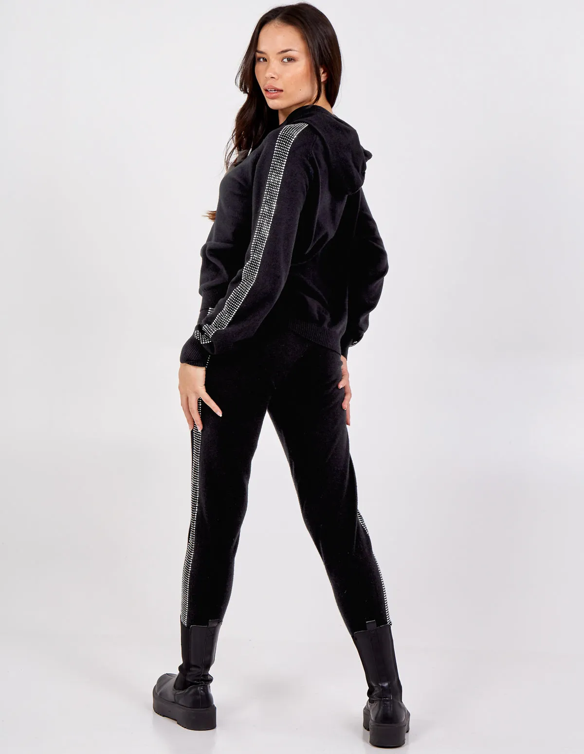 Diamante Detail Sleeve Hoodie sold by Blue Vanilla product image thumbnail 3