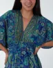 Paisley Kimono Sleeve Midi Dress sold by Blue Vanilla