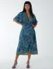 Paisley Kimono Sleeve Midi Dress sold by Blue Vanilla