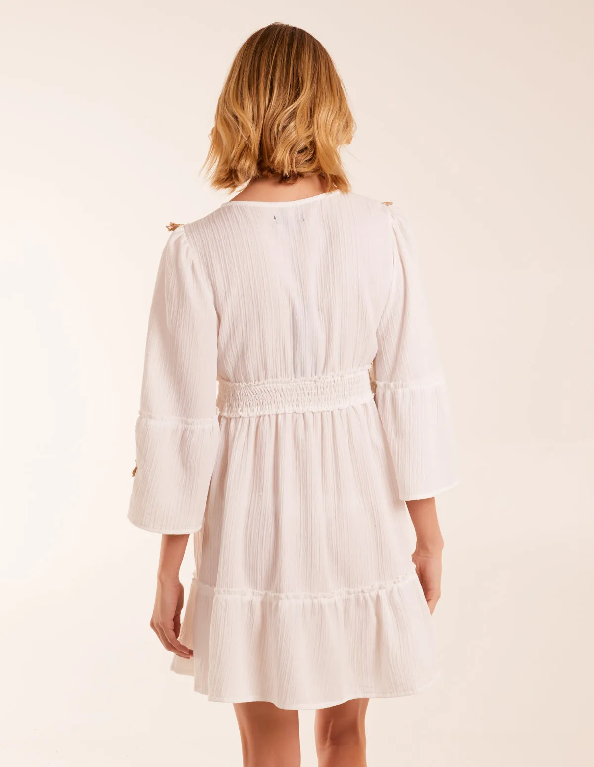 Embroidered Detail Tassel Dress sold by Blue Vanilla product image thumbnail 4