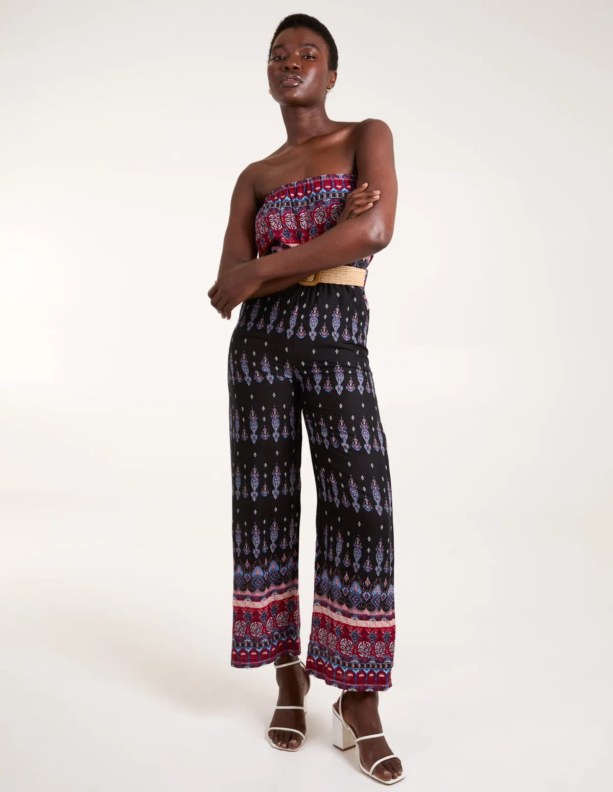 Aztec Woven Belted Bandeau Jumpsuit sold by Blue Vanilla product image thumbnail 3
