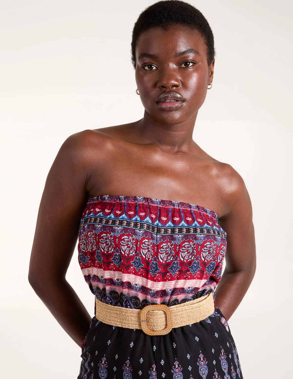 Aztec Woven Belted Bandeau Jumpsuit sold by Blue Vanilla product image thumbnail 2
