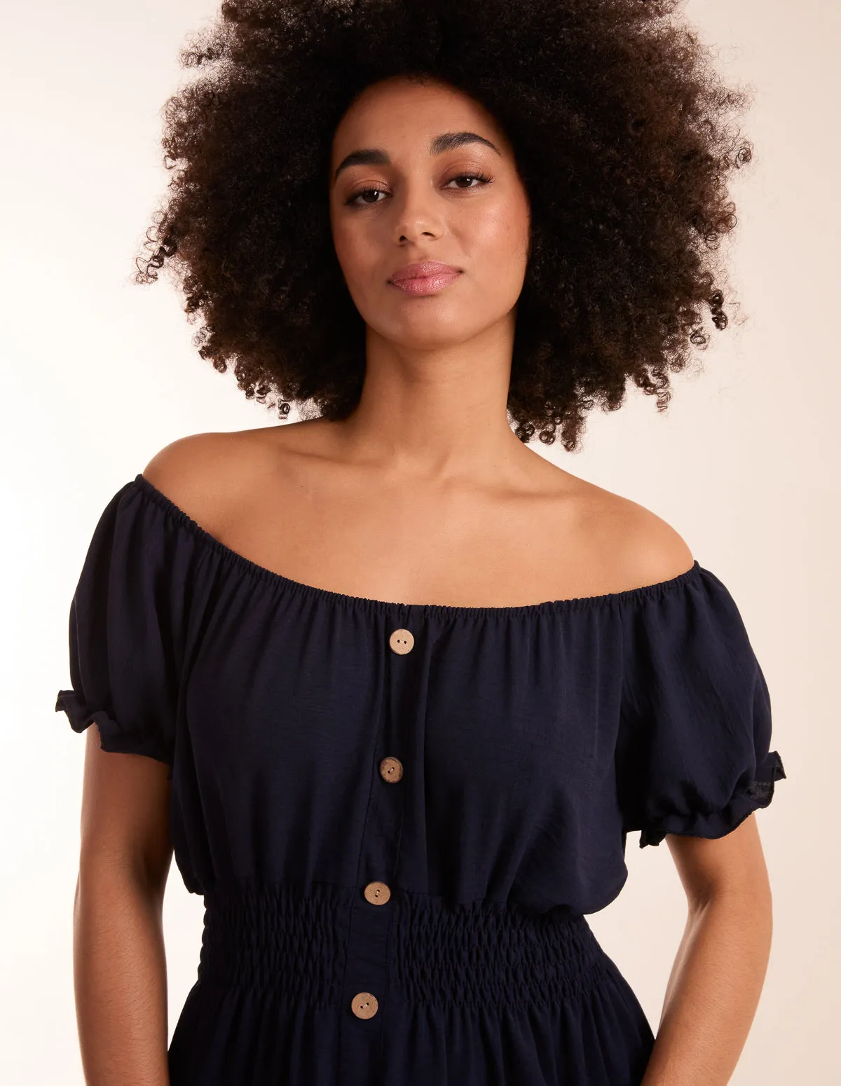 Coconut Button Bardot Dress sold by Blue Vanilla product image thumbnail 2