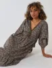 Crochet Detailing Kimono Sleeve Paisley Dress sold by Blue Vanilla