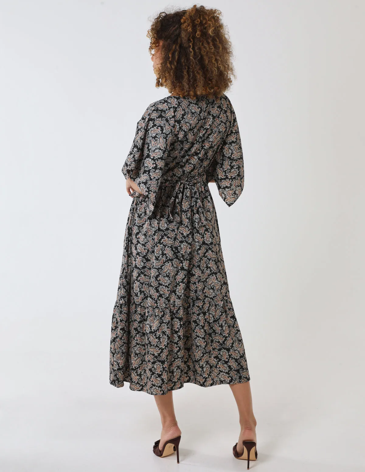 Crochet Detailing Kimono Sleeve Paisley Dress sold by Blue Vanilla product image thumbnail 5