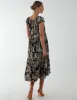 Paisley Scoop Neck Milkmaid Midi Dress sold by Blue Vanilla