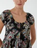 Paisley Scoop Neck Milkmaid Midi Dress sold by Blue Vanilla