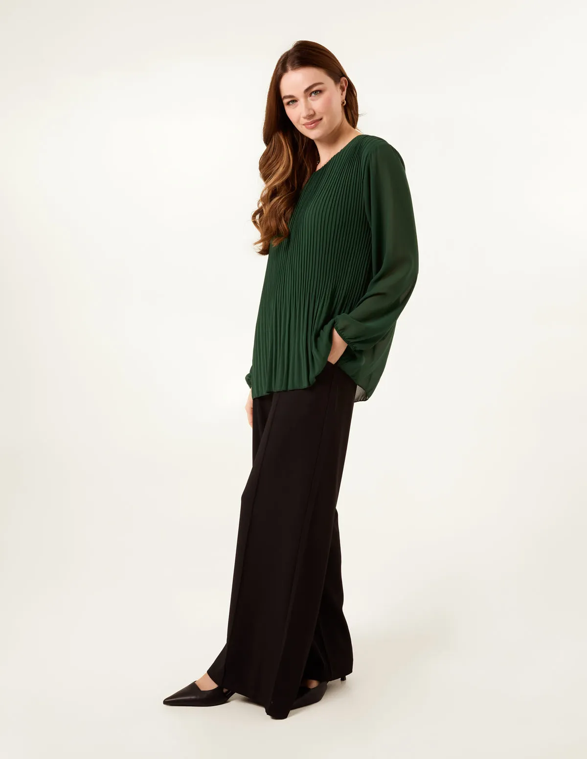 Necklace Pleated Chiffon Top sold by Blue Vanilla product image thumbnail 3