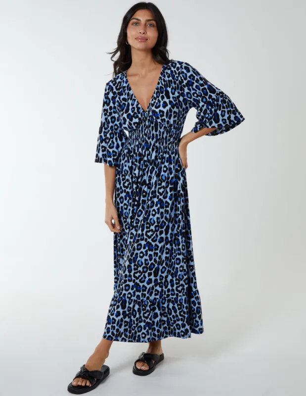 Elasticated Neck Shirred Waist Dress sold by Blue Vanilla