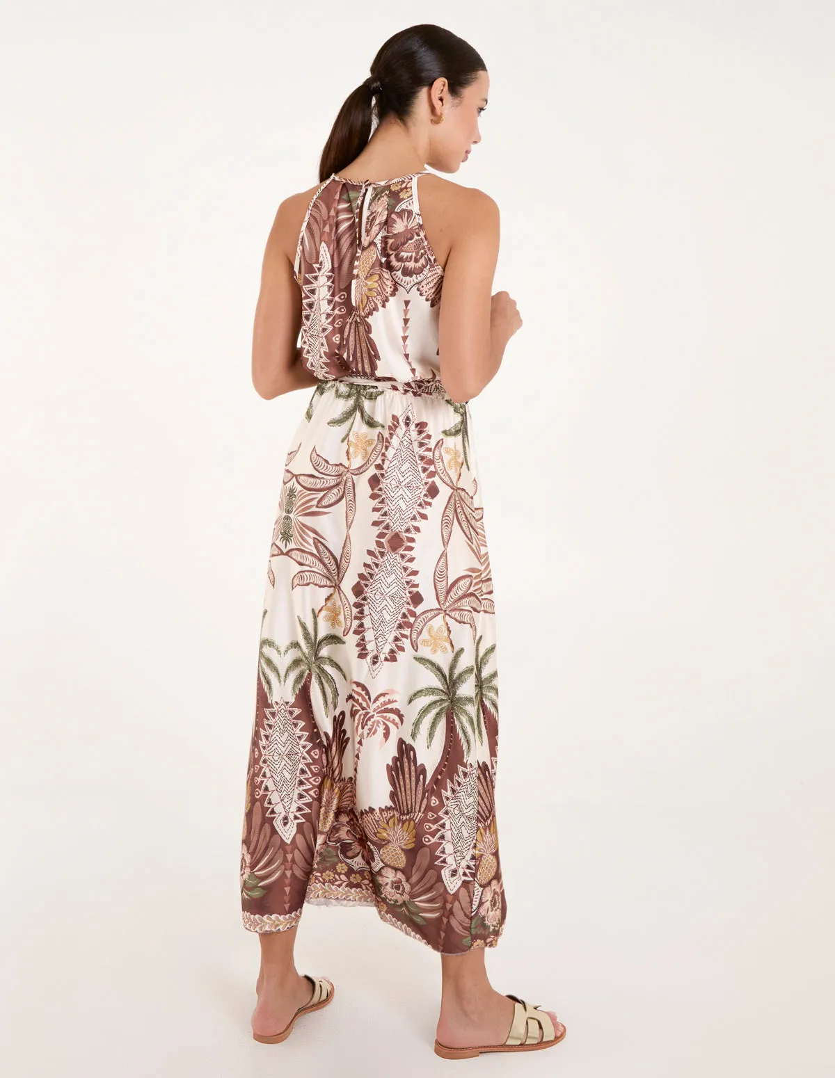 Halter Neck Satin Belted Dress sold by Blue Vanilla product image thumbnail 4