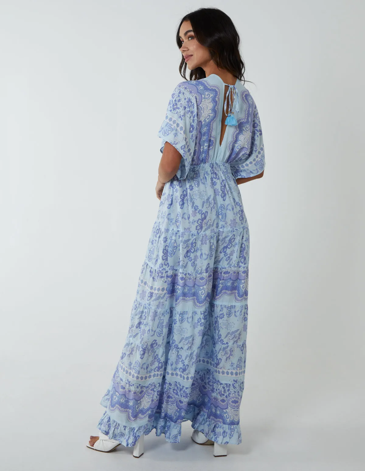 Tiered Hem Maxi Dress sold by Blue Vanilla product image thumbnail 4