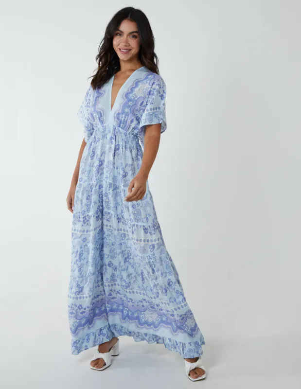 Tiered Hem Maxi Dress sold by Blue Vanilla