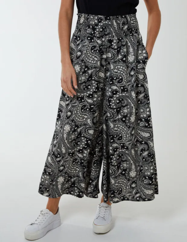 Shirred Wide Leg Trousers sold by Blue Vanilla