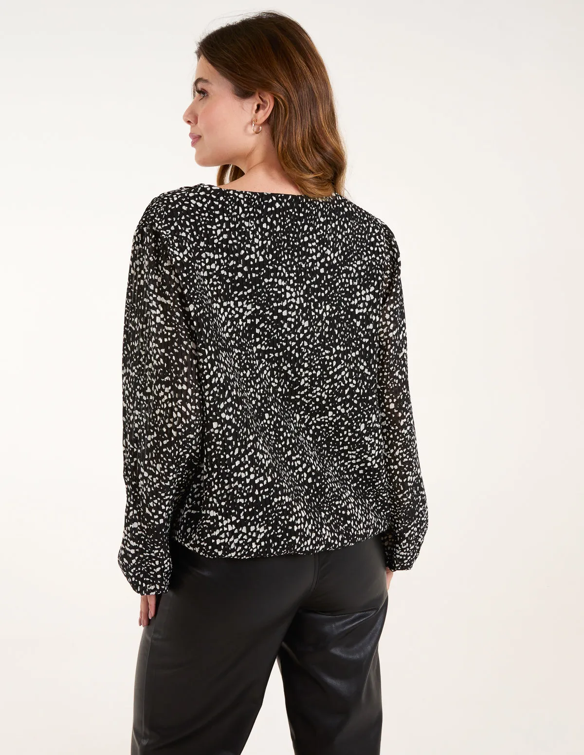 Pleated Bubble Hem Blouse sold by Blue Vanilla product image thumbnail 4