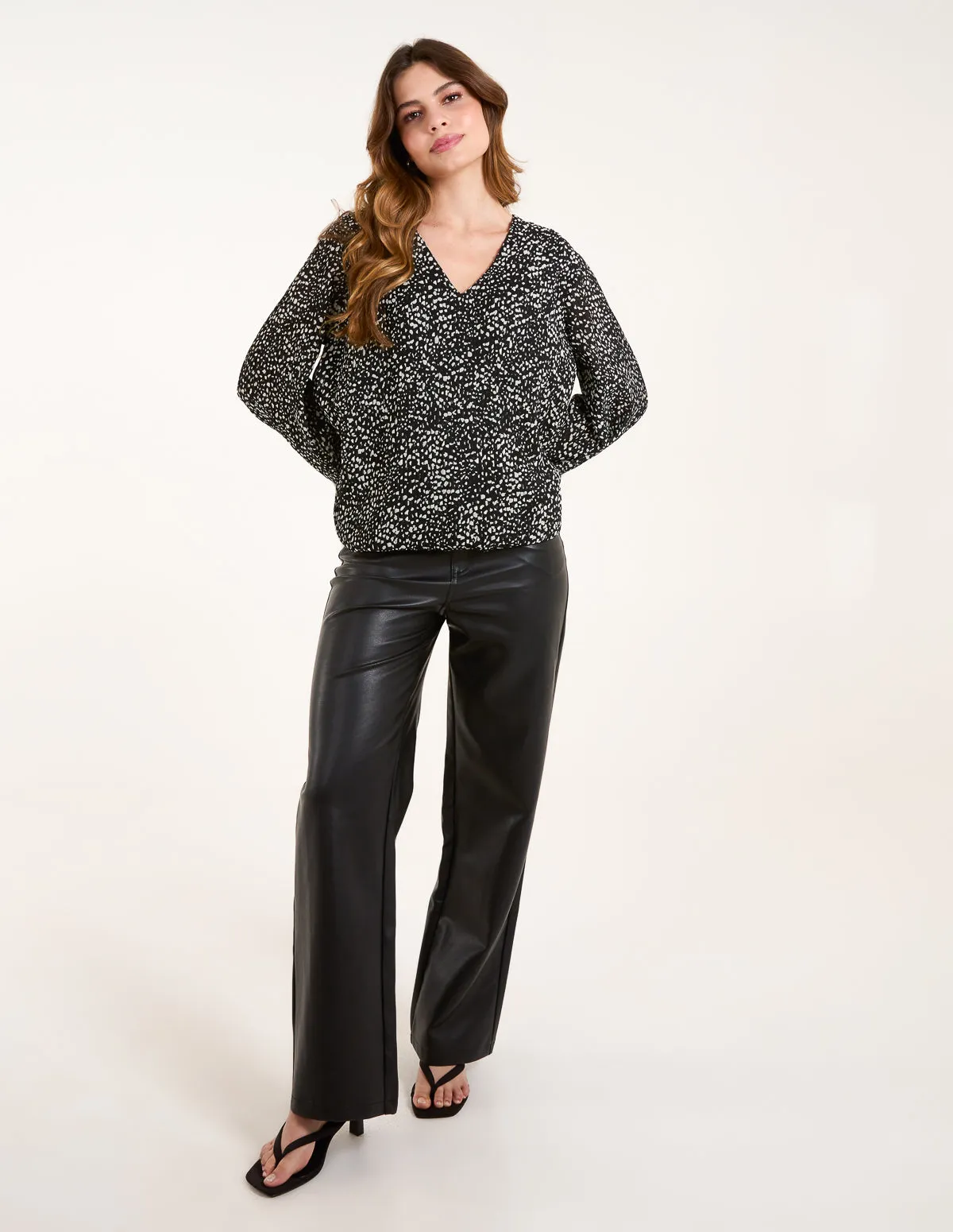 Pleated Bubble Hem Blouse sold by Blue Vanilla product image thumbnail 3