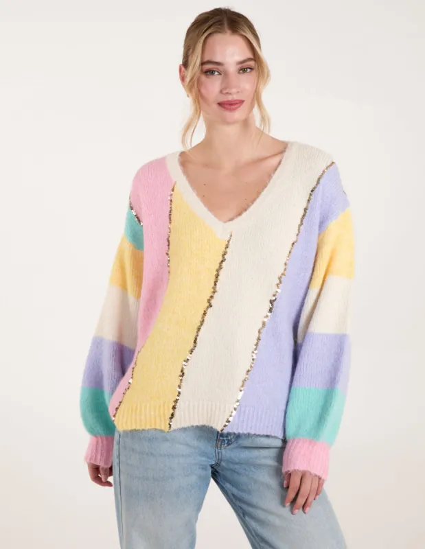 Stripe Sequin Detailed Jumper sold by Blue Vanilla