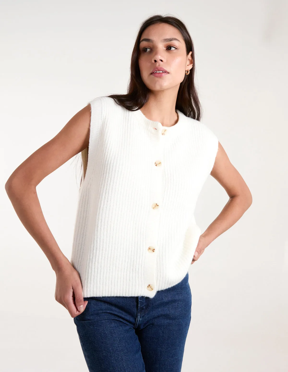 Ribbed Knit Vest sold by Blue Vanilla product image thumbnail 3