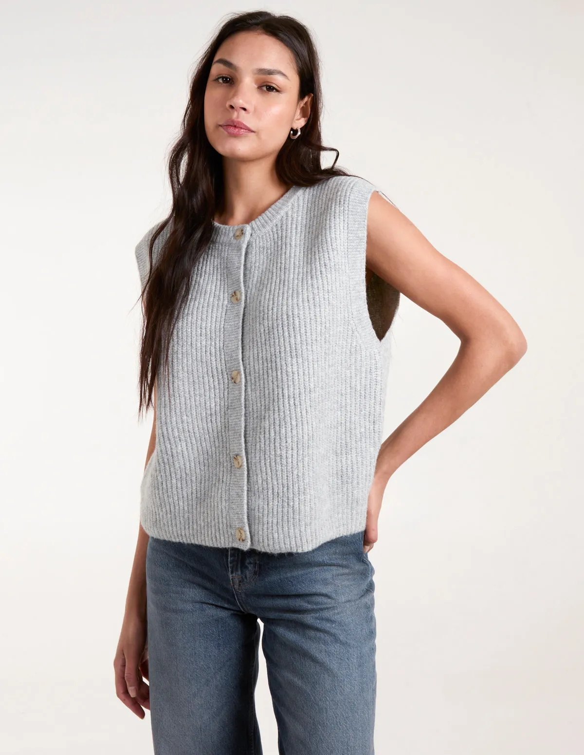 Ribbed Knit Vest sold by Blue Vanilla product image thumbnail 2