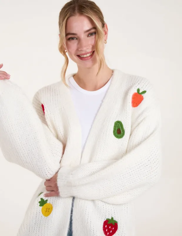 Embroidery Fruit Cardigan sold by Blue Vanilla