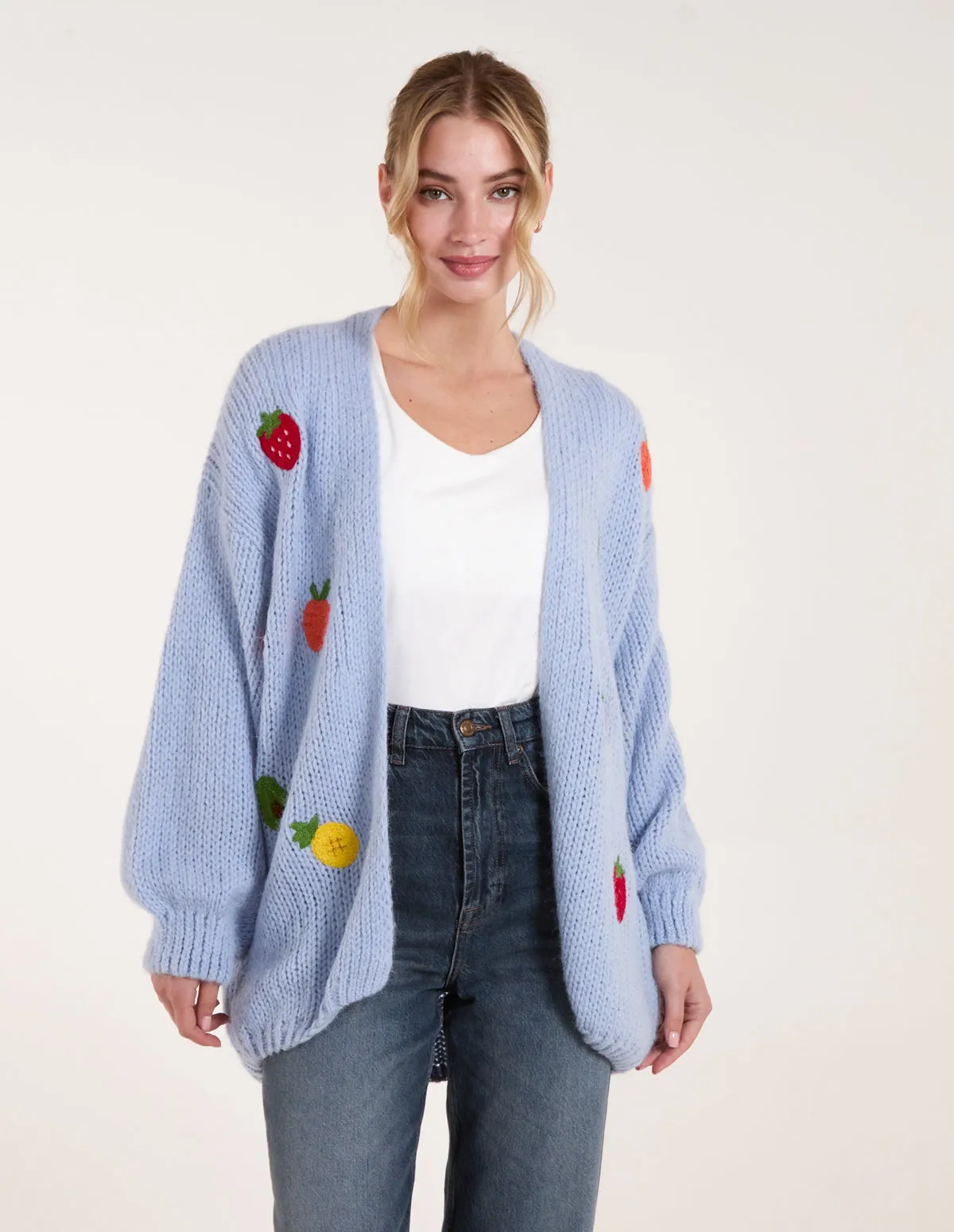 Embroidery Fruit Cardigan sold by Blue Vanilla