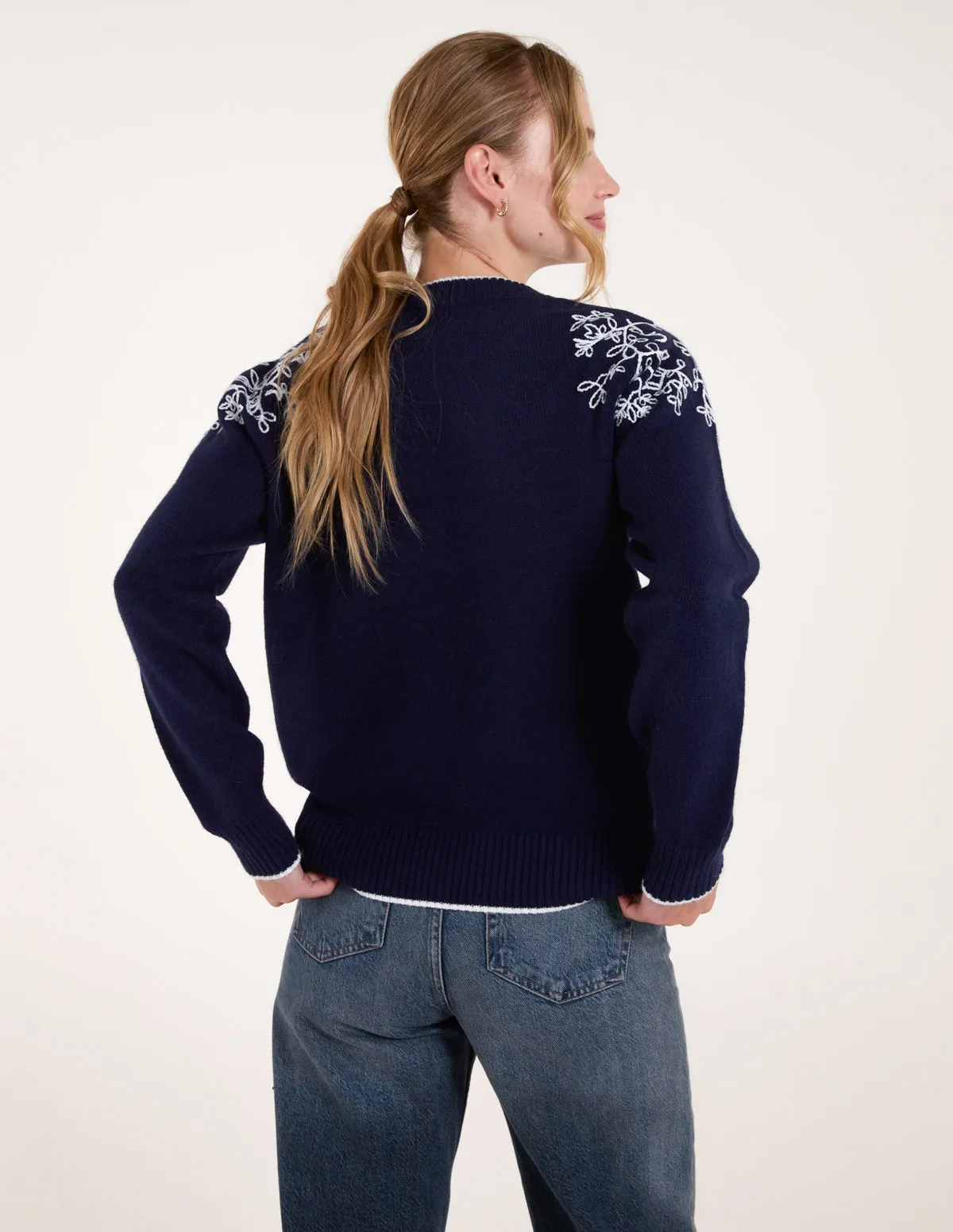 Detailed Embroidery Shoulder Jumper sold by Blue Vanilla product image thumbnail 4