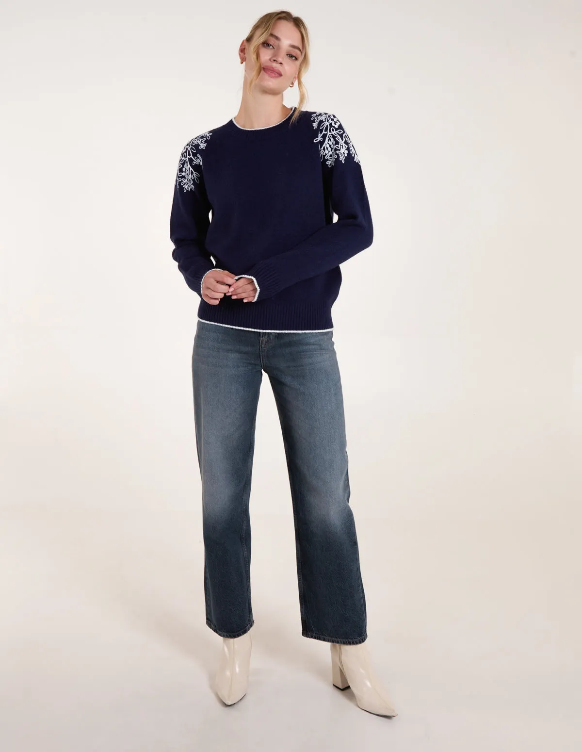 Detailed Embroidery Shoulder Jumper sold by Blue Vanilla product image thumbnail 3