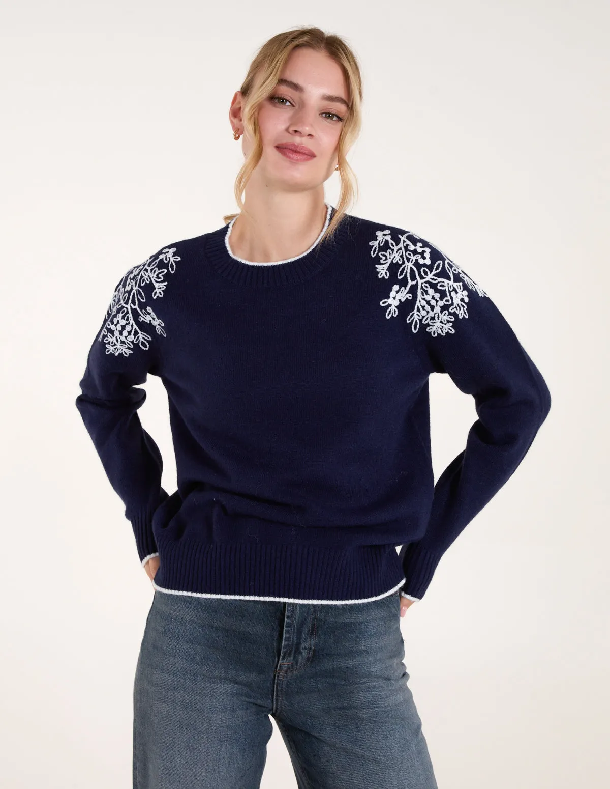 Detailed Embroidery Shoulder Jumper sold by Blue Vanilla product image thumbnail 2