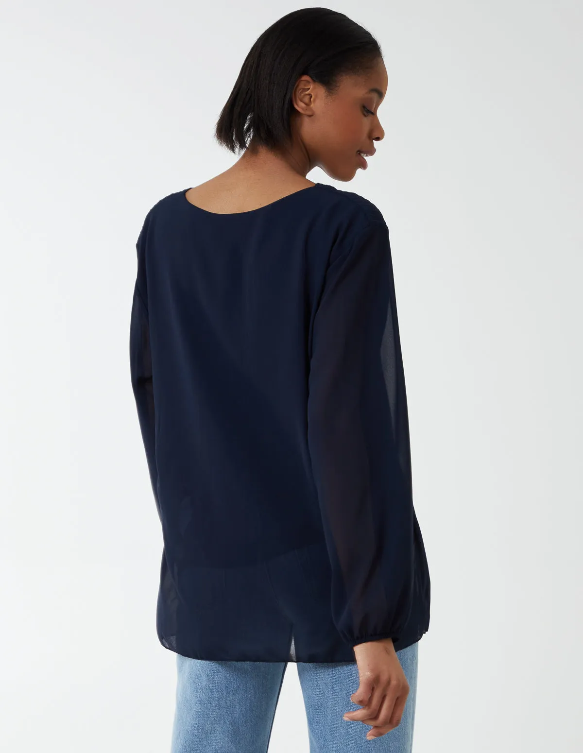 Long Sleeve Pleated Top sold by Blue Vanilla product image thumbnail 5