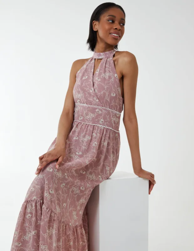 Cut Out Halter Neck Maxi Dress sold by Blue Vanilla