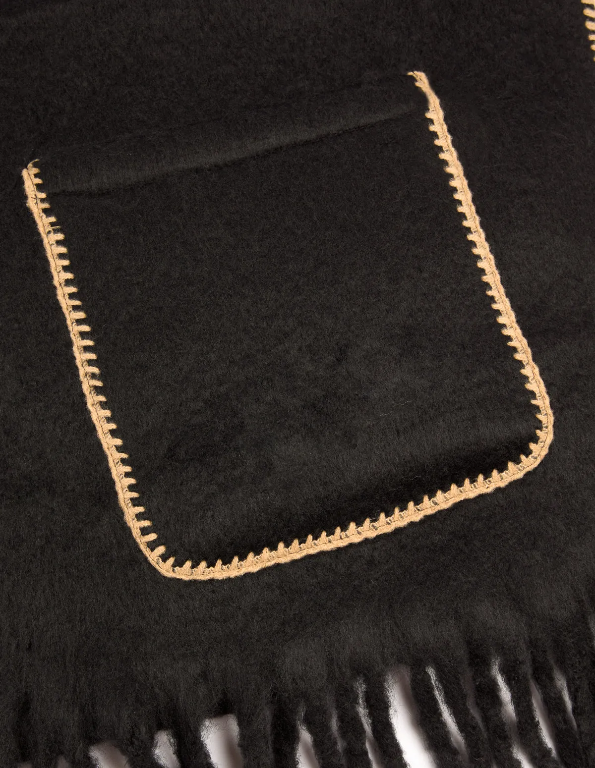 Stitch Edge Scarf With Pockets sold by Blue Vanilla product image thumbnail 4