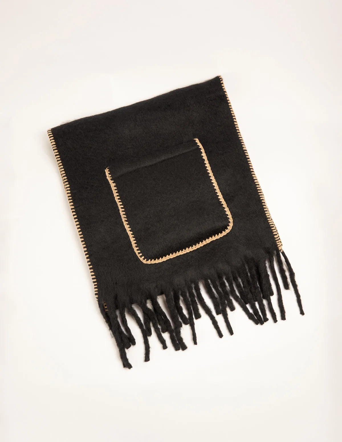 Stitch Edge Scarf With Pockets sold by Blue Vanilla product image thumbnail 2