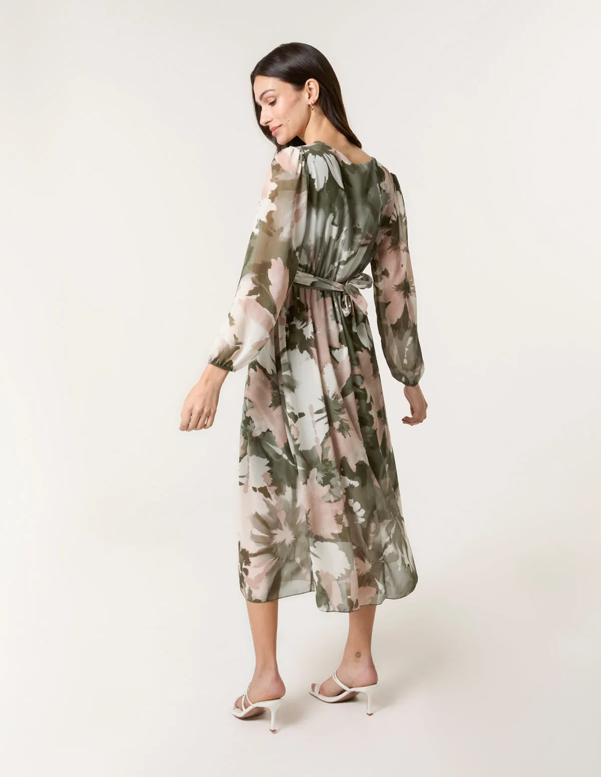 Wrap Front Dress With Ring Detail sold by Blue Vanilla product image thumbnail 4