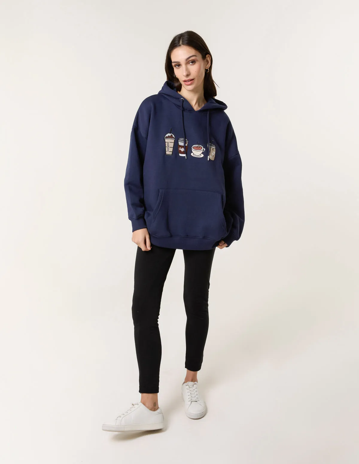 Coffee Embroidered Hoodie sold by Blue Vanilla product image thumbnail 3