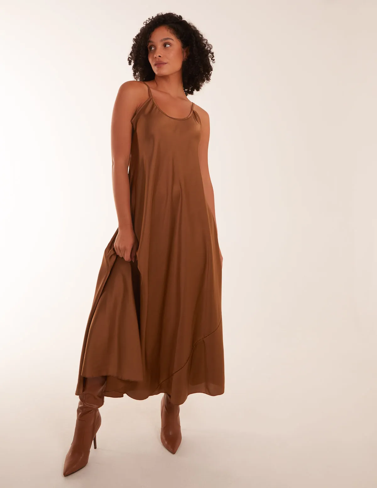 Satin Cami Maxi Dress sold by Blue Vanilla product image thumbnail 3