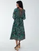 Paisley Kimono Sleeve Midi Dress sold by Blue Vanilla
