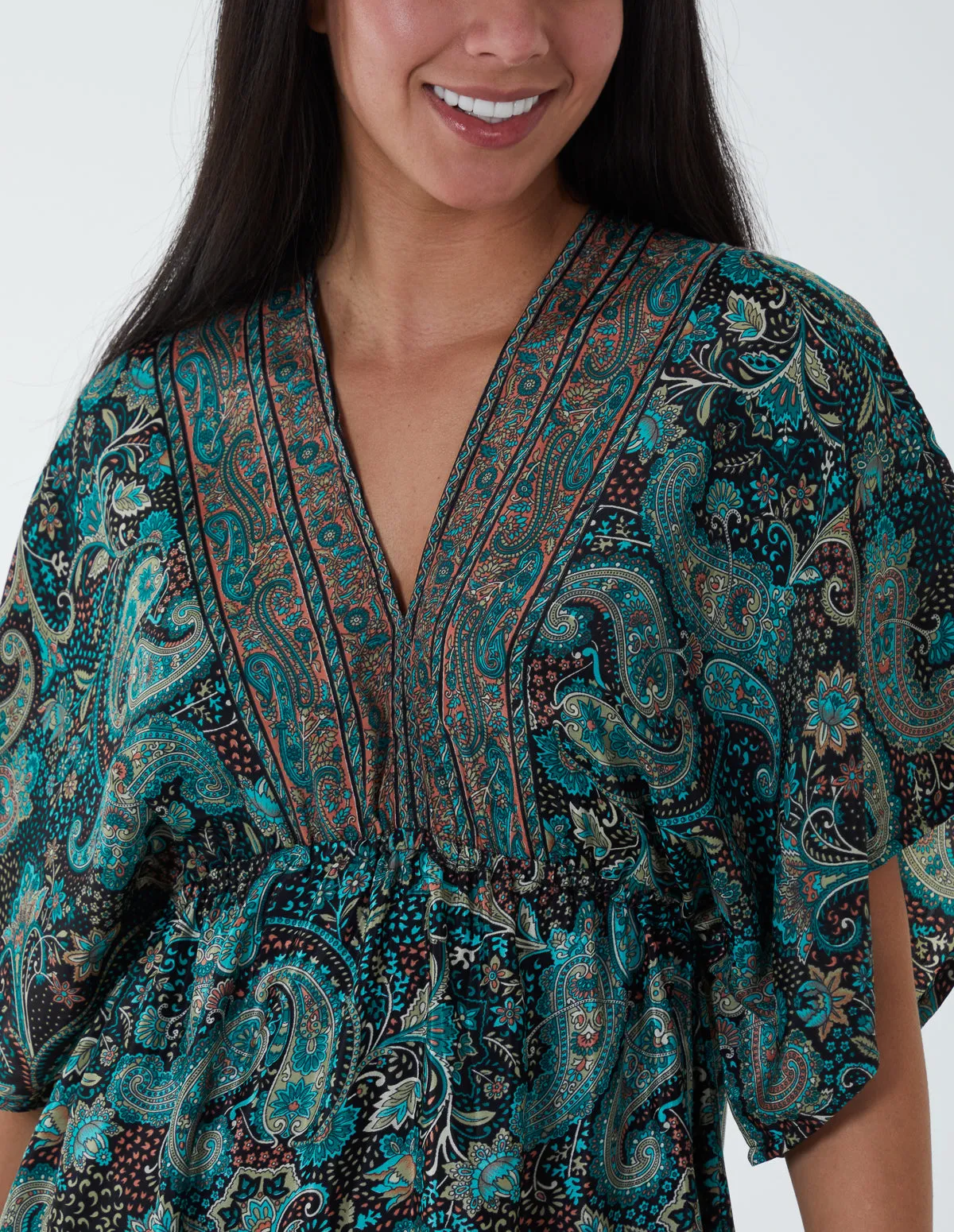 Paisley Kimono Sleeve Midi Dress sold by Blue Vanilla product image thumbnail 2
