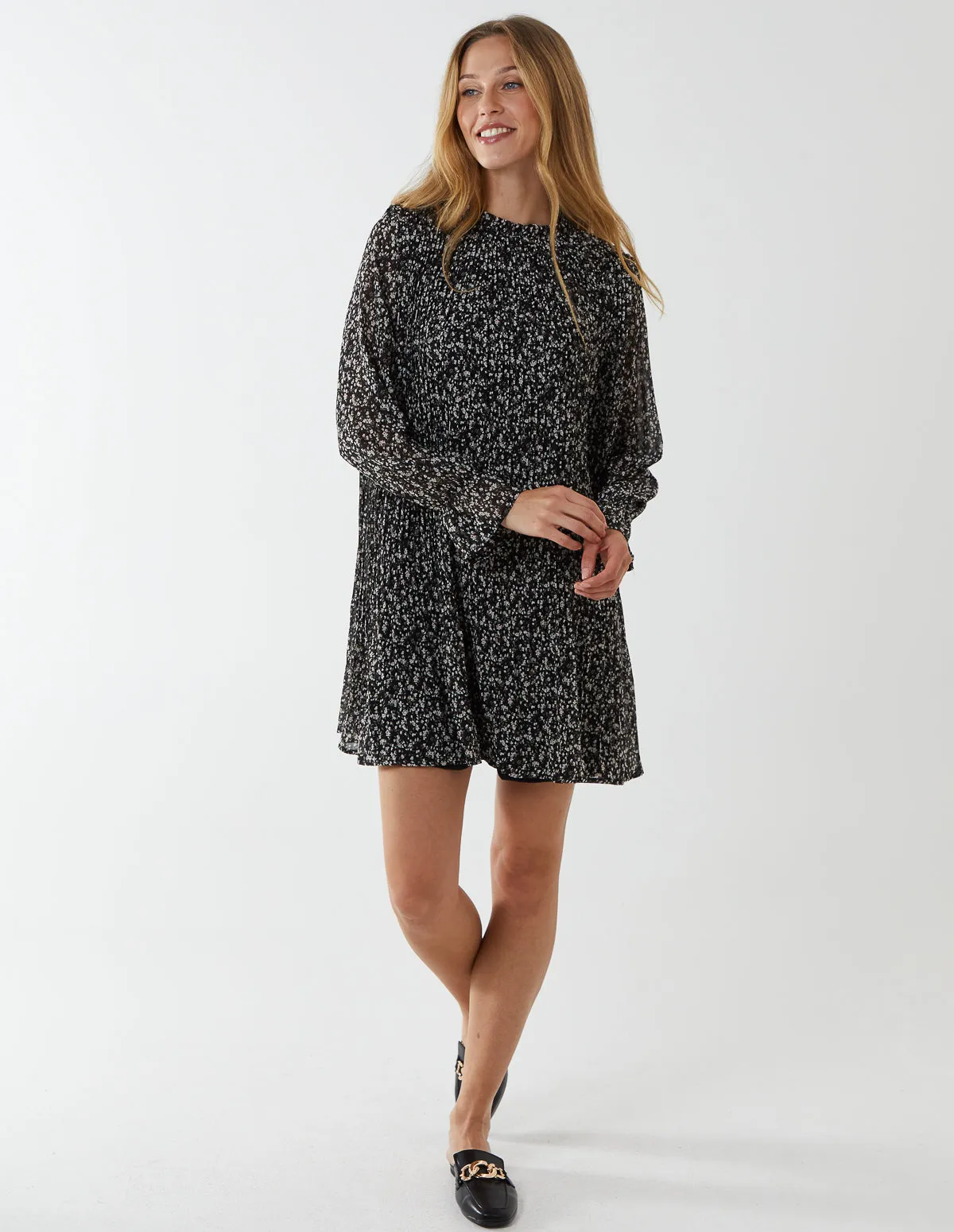 Half Pleat Mini Swing Dress sold by Blue Vanilla product image thumbnail 2