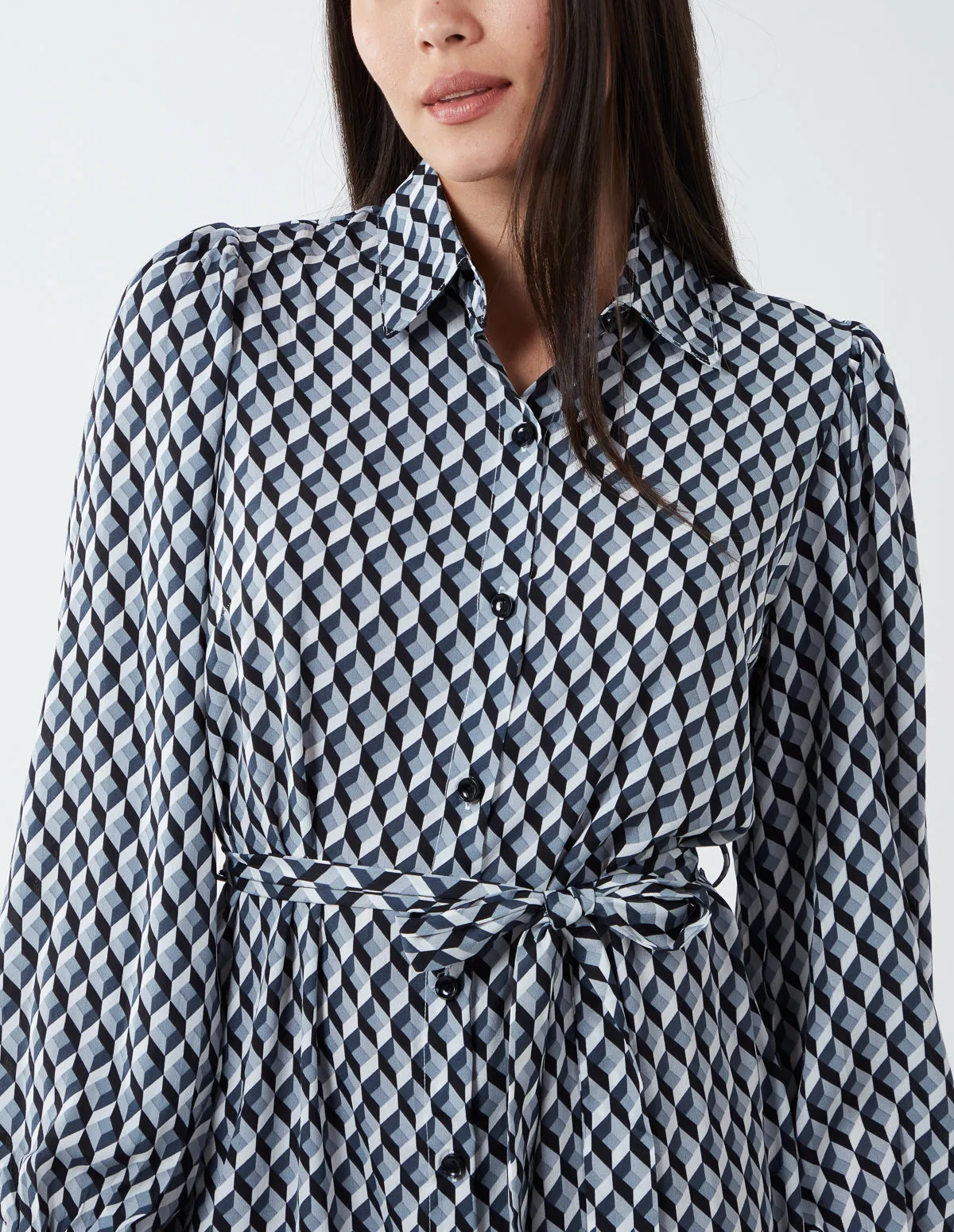Geometric Print Shirt Dress sold by Blue Vanilla product image thumbnail 4