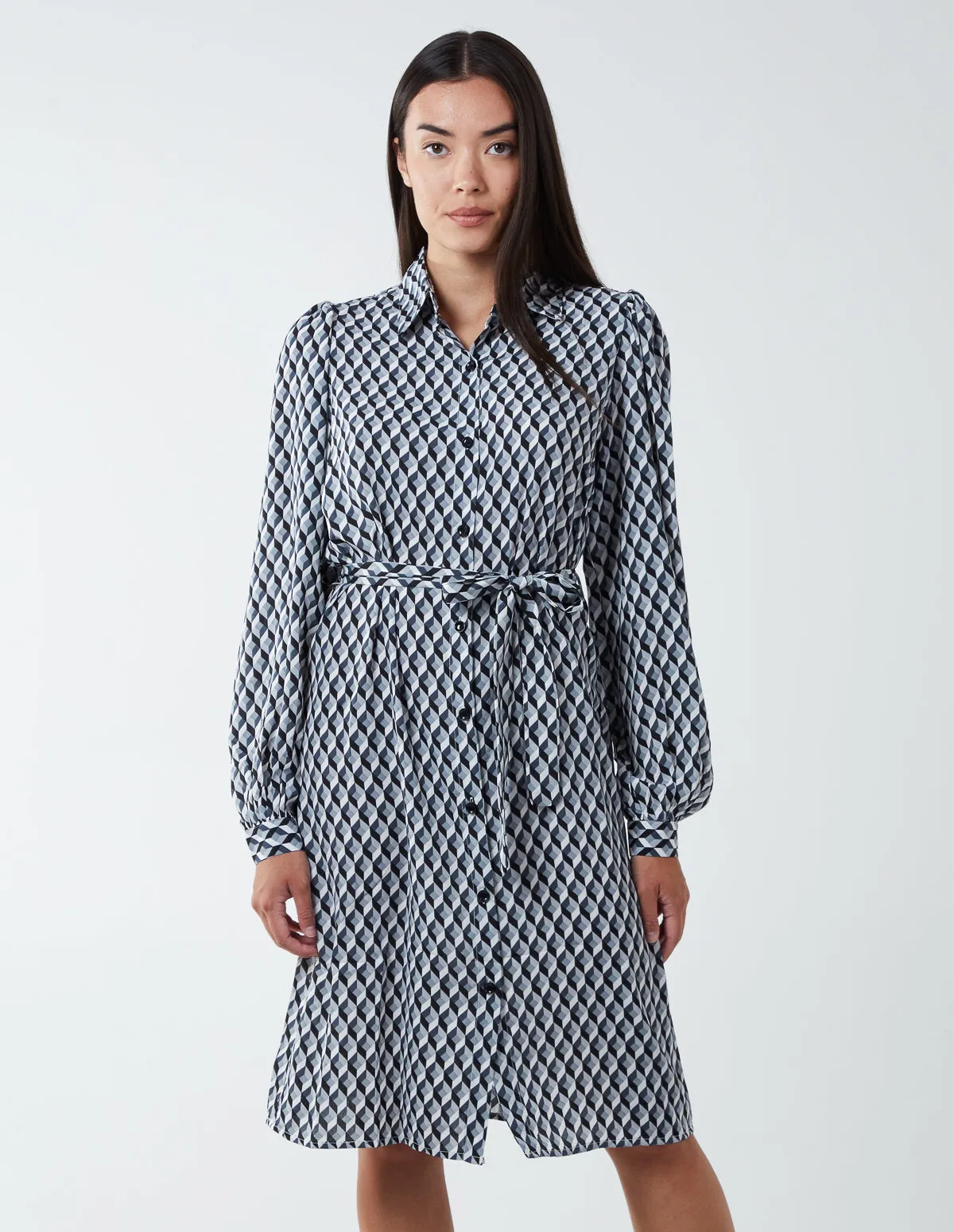 Geometric Print Shirt Dress sold by Blue Vanilla product image thumbnail 2