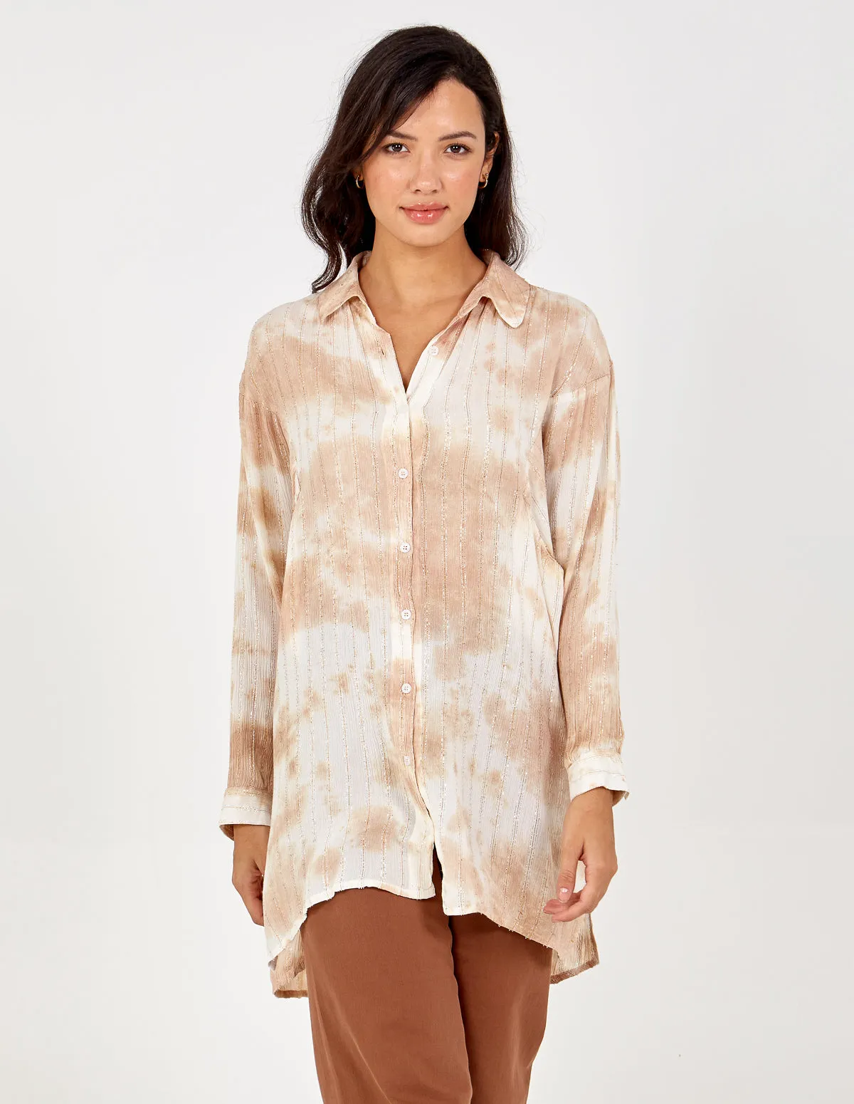 OMANAHIL - Oversized Metalic Stitch Shirt sold by Blue Vanilla product image thumbnail 3