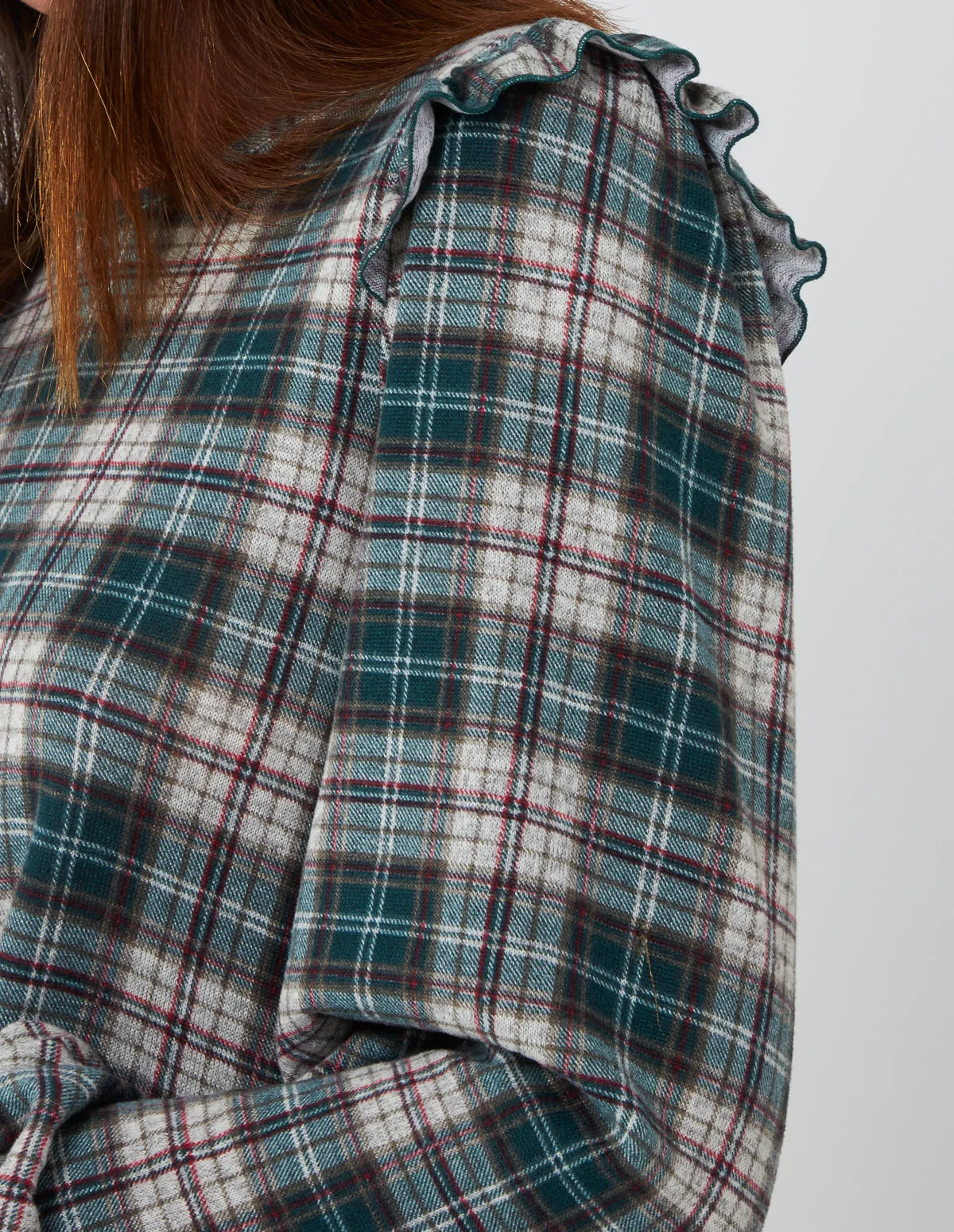 Frill Shoulder Check Smock Dress sold by Blue Vanilla product image thumbnail 3