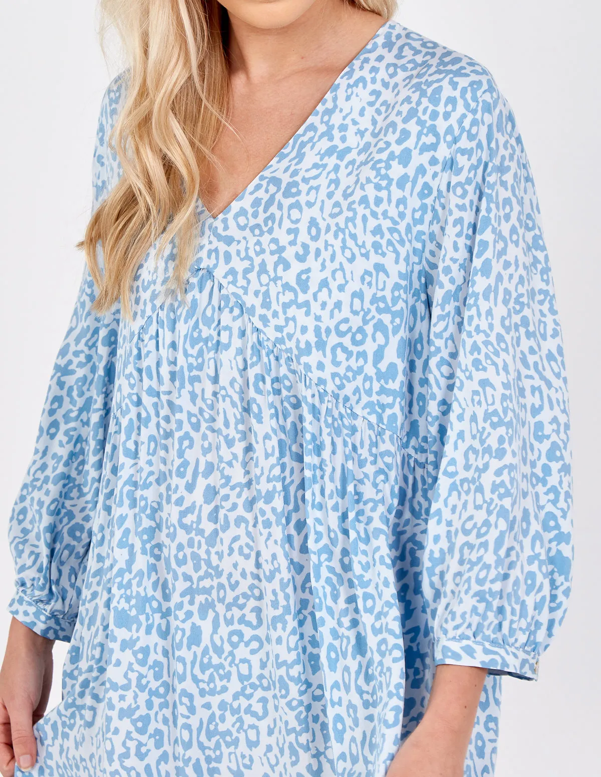 LUCIA - Tiered Hem Animal Print Dress sold by Blue Vanilla product image thumbnail 3