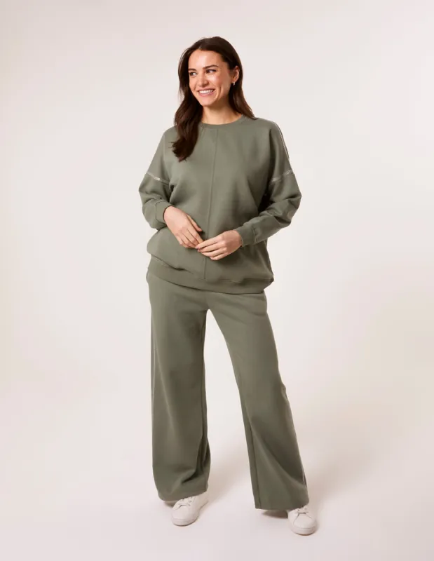 Diamante Embellished Wide Leg Jogger Set sold by Blue Vanilla