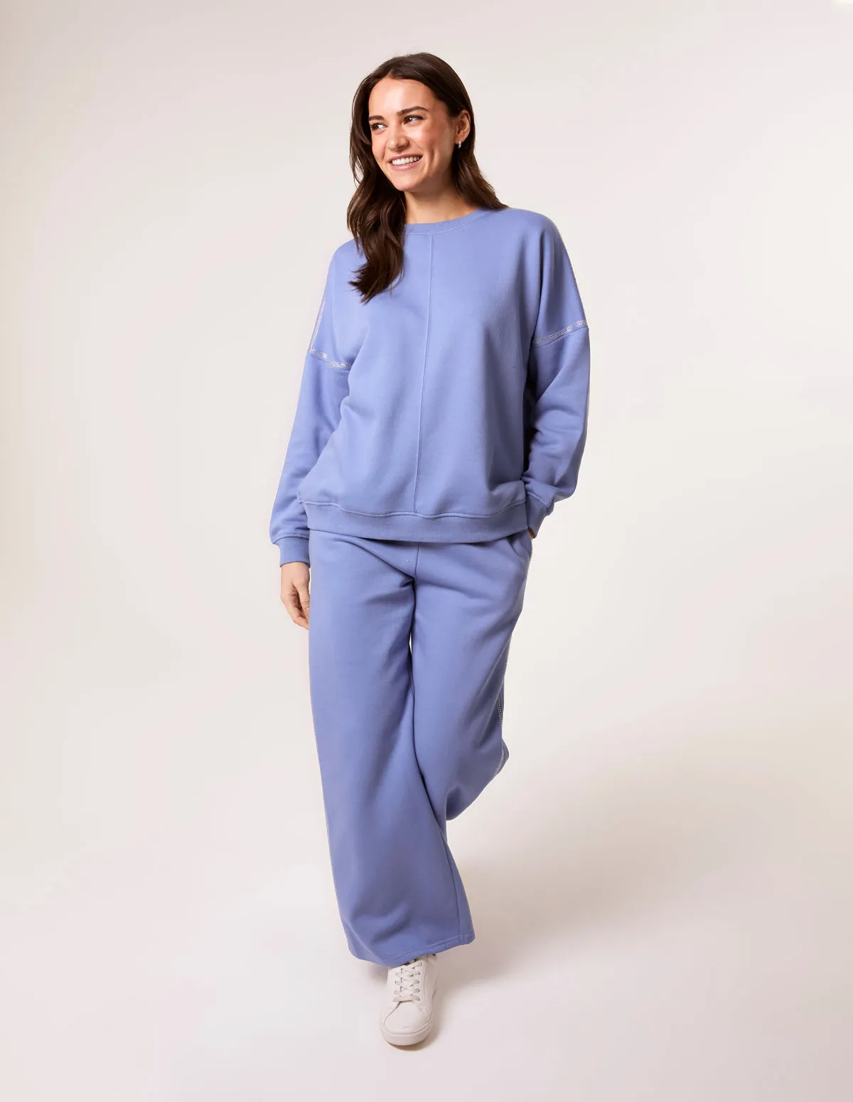 Diamante Embellished Wide Leg Jogger Set sold by Blue Vanilla