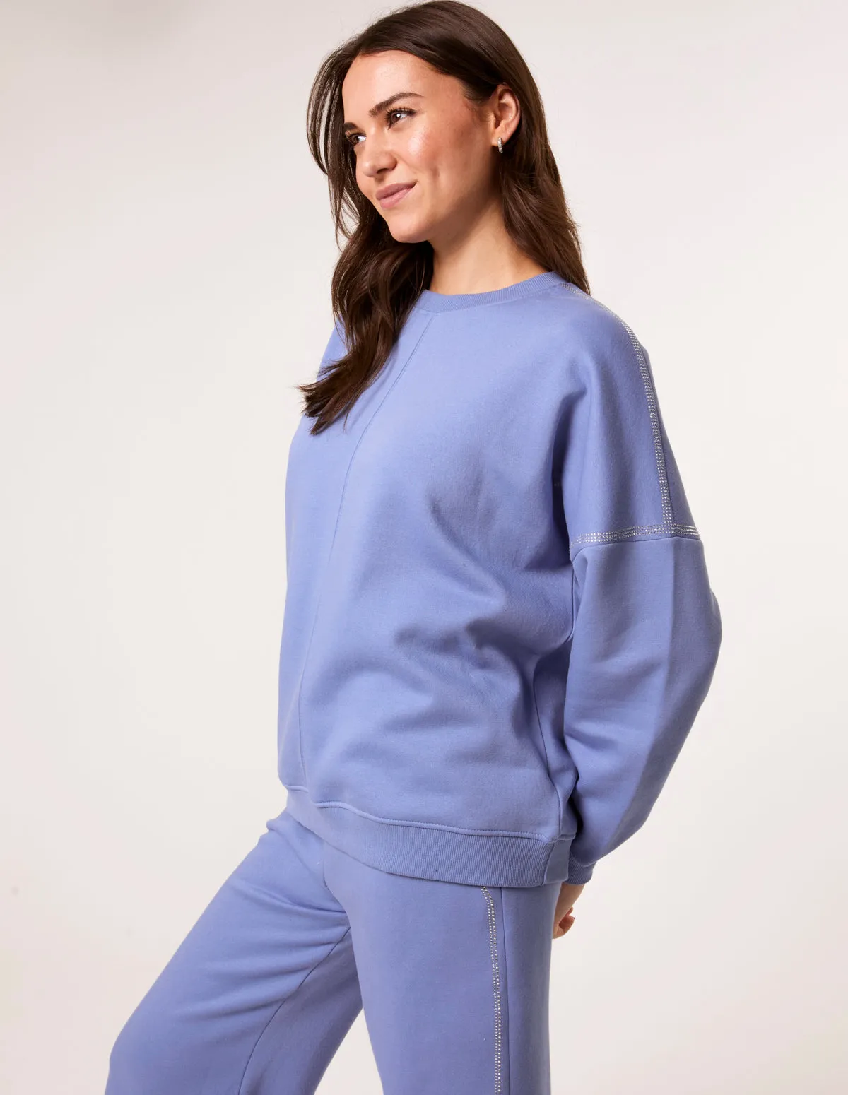 Diamante Embellished Wide Leg Jogger Set sold by Blue Vanilla product image thumbnail 2