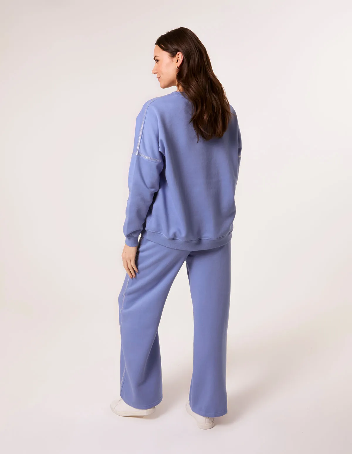 Diamante Embellished Wide Leg Jogger Set sold by Blue Vanilla product image thumbnail 4