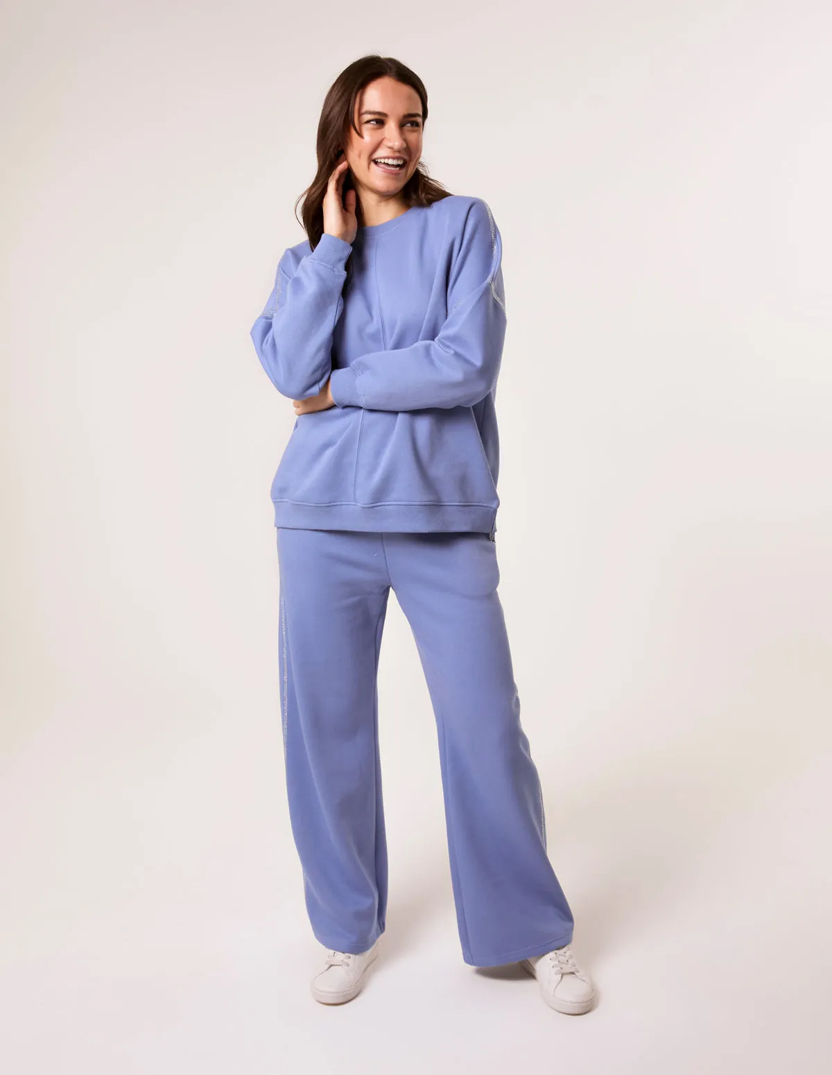 Diamante Embellished Wide Leg Jogger Set sold by Blue Vanilla product image thumbnail 3