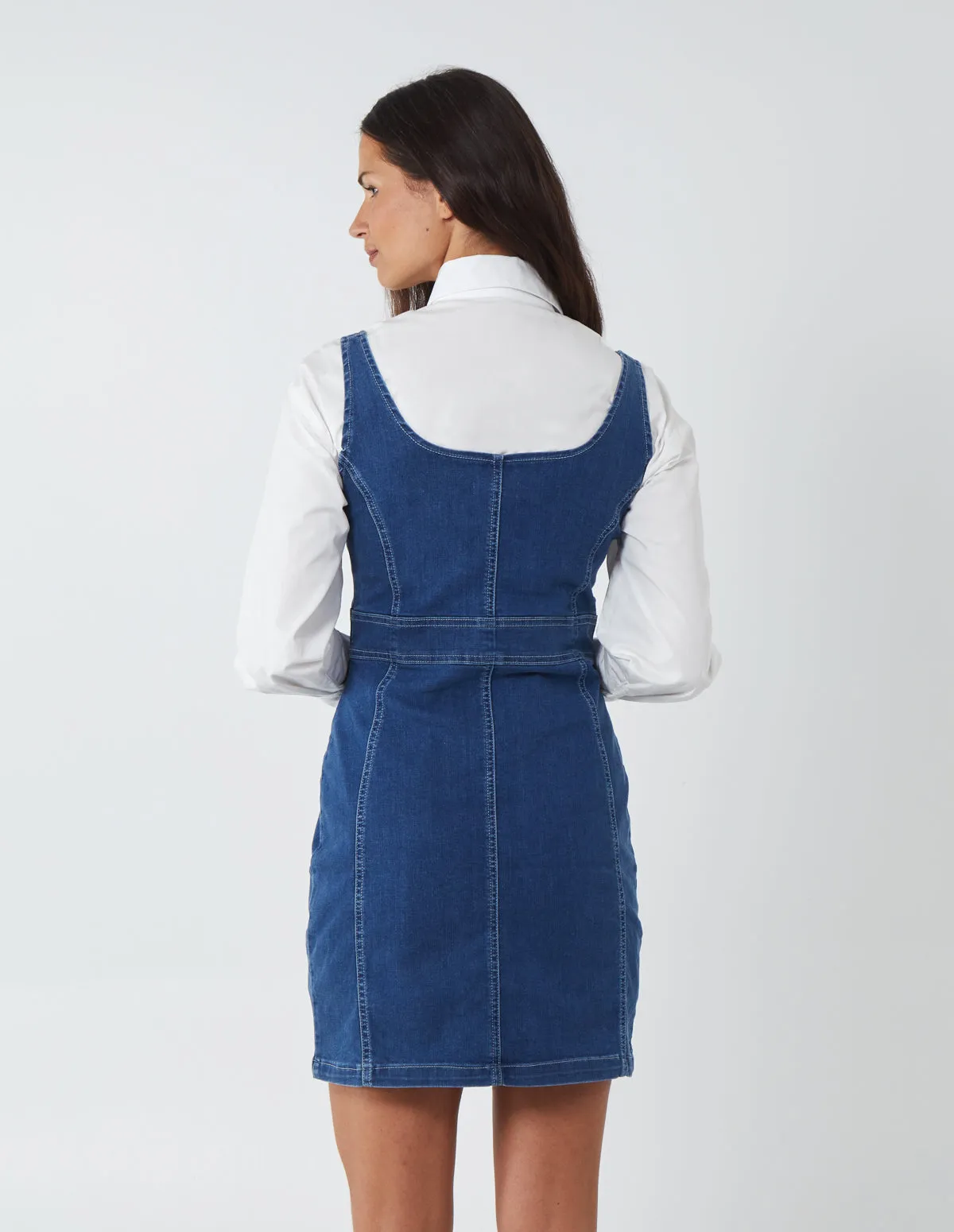 Zip Front Seam Detail Mini Dress sold by Blue Vanilla product image thumbnail 5